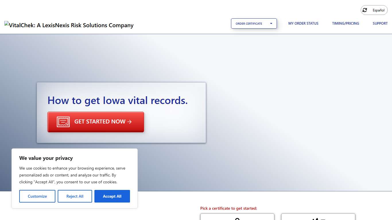 Iowa (IA) Marriage Certificates | Marriage Records - VitalChek